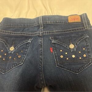 Levi's Women's Dark Blue Studded Jeans